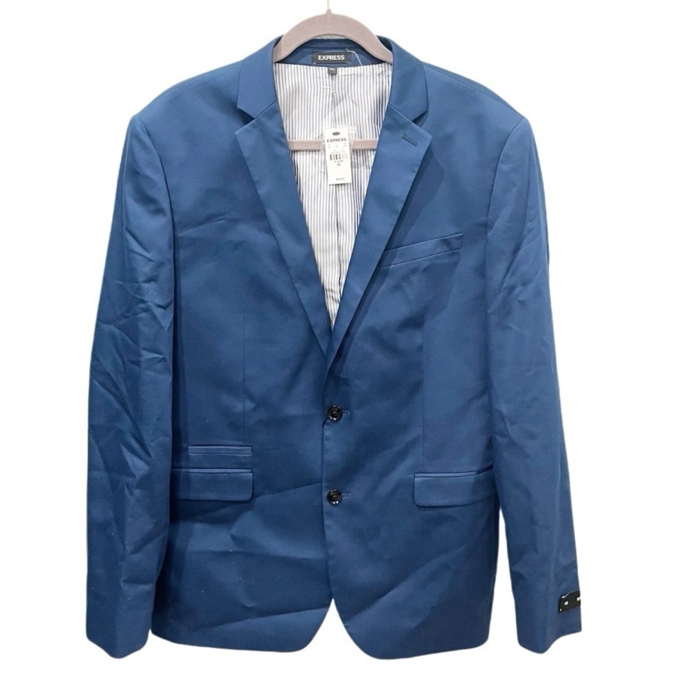 Express Jacket Men's 42L‎ Navy Blue Slim Fit Photographer NWT $228